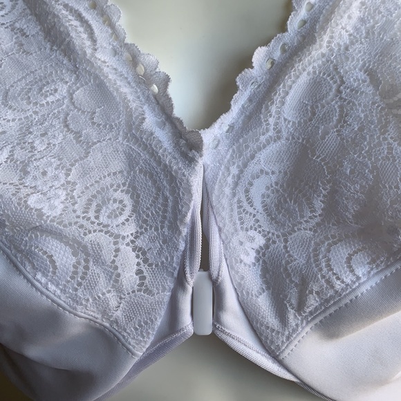 GLAMORISE Front Close Bra White 46F - Picture 4 of 9